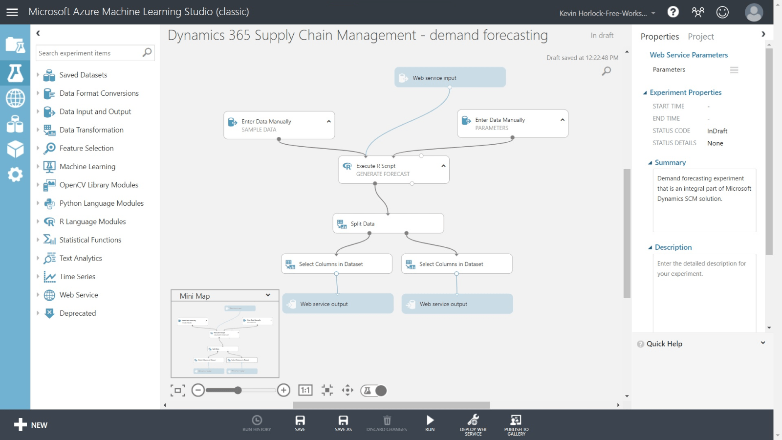 Microsoft dynamics 365. Machine Learning for time Series forecasting with Python.